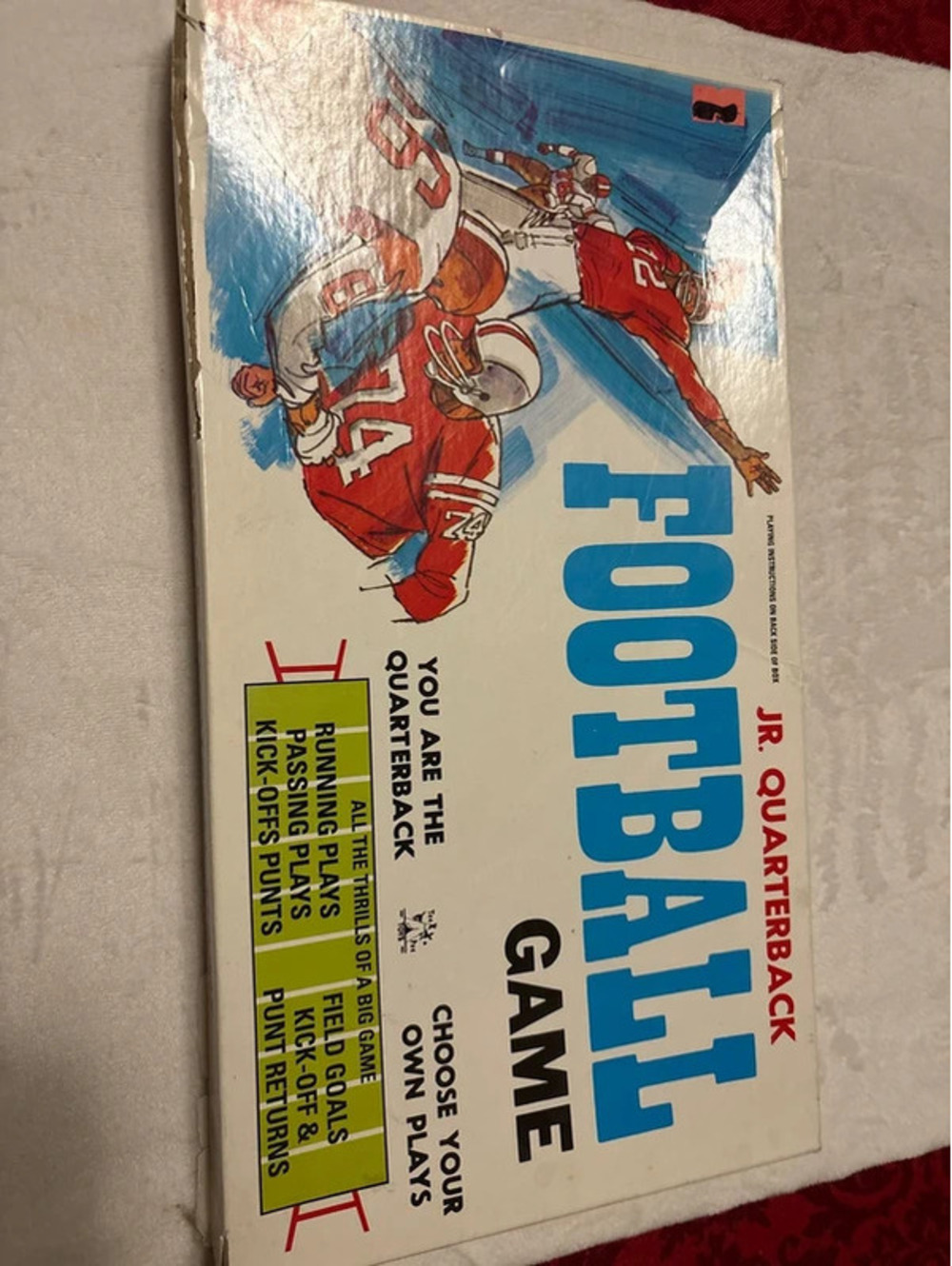 Tee Pee Games 1970’s Jr Quarterback Board Game